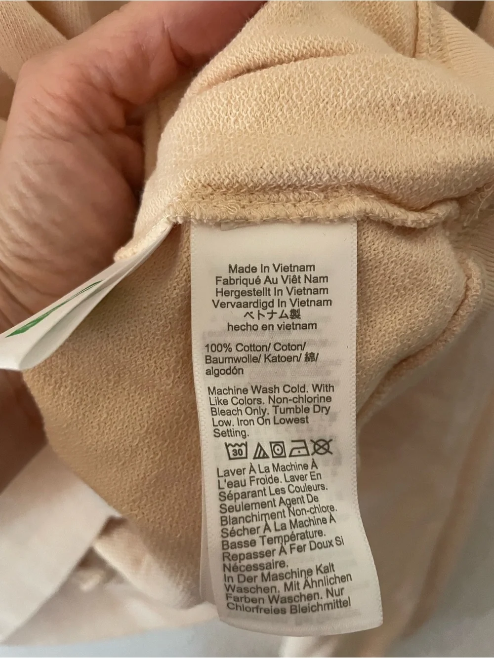 J.Crew Magic Rinse Turtleneck Sweatshirt Size 3X Plus Cream 100% Cotton NWT